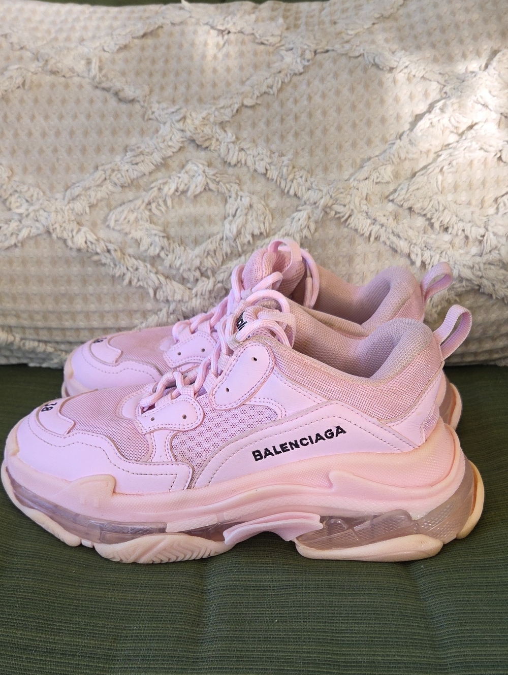 Balenciaga Triple S Pink Sneakers Size 38
